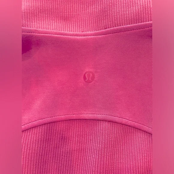 Lululemon *sold out* brushed soft stream half zip in raspberry color, size 6. - Picture 6 of 6